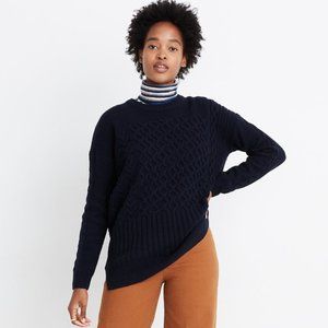 Madewell Patchwork Cable Knit Sweater